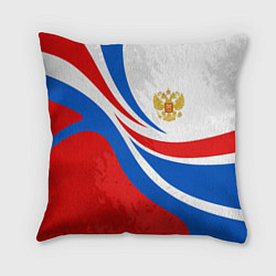 Подушка квадратная Россия - спортивная униформа, цвет: 3D-принт