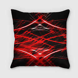 Подушка квадратная Красный лазер линии, цвет: 3D-принт