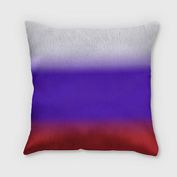 Подушка квадратная Градиент российского флаг, цвет: 3D-принт
