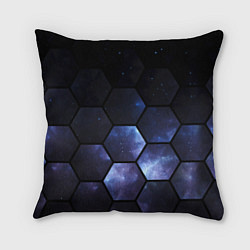 Подушка квадратная Космические соты - геометрия, цвет: 3D-принт