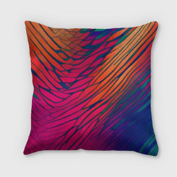 Подушка квадратная Буйство красок акварелика, цвет: 3D-принт