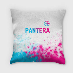 Подушка квадратная Pantera neon gradient style посередине, цвет: 3D-принт