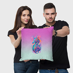 Подушка квадратная Funny dragon - ai art, цвет: 3D-принт — фото 2