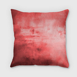 Подушка квадратная Красный гранж, цвет: 3D-принт