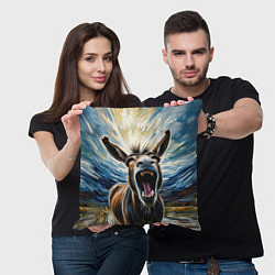 Подушка квадратная Крик осла, цвет: 3D-принт — фото 2