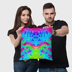 Подушка квадратная Tie-Dye abstraction, цвет: 3D-принт — фото 2