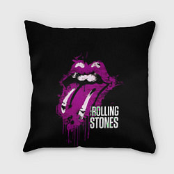 Подушка квадратная The Rolling Stones - lips, цвет: 3D-принт