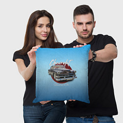 Подушка квадратная Американский классический автомобиль Chevrolet Bel, цвет: 3D-принт — фото 2