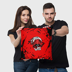Подушка квадратная Counter strike смерть логотип команды стикер, цвет: 3D-принт — фото 2
