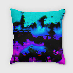 Подушка квадратная Marshmello neon space, цвет: 3D-принт