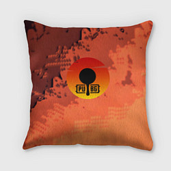 Подушка квадратная PUBG game orange, цвет: 3D-принт