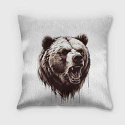 Подушка квадратная Медведь симпатяга, цвет: 3D-принт