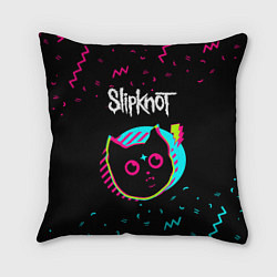 Подушка квадратная Slipknot - rock star cat, цвет: 3D-принт
