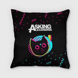 Подушка квадратная Asking Alexandria - rock star cat, цвет: 3D-принт