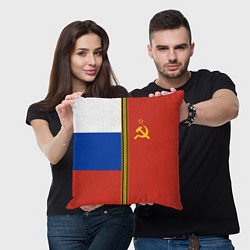 Подушка квадратная Россия и СССР, цвет: 3D-принт — фото 2