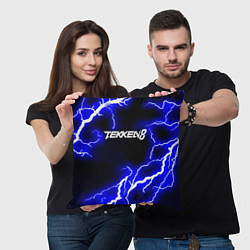 Подушка квадратная Tekken молнии, цвет: 3D-принт — фото 2