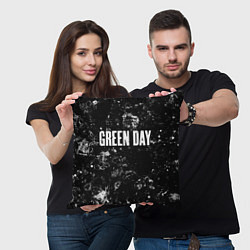 Подушка квадратная Green Day black ice, цвет: 3D-принт — фото 2