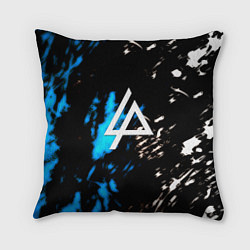 Подушка квадратная Linkin park холодные краски, цвет: 3D-принт