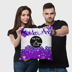 Подушка квадратная Pink floyd violet splash, цвет: 3D-принт — фото 2