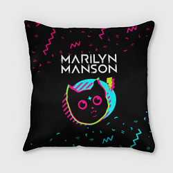 Подушка квадратная Marilyn Manson - rock star cat, цвет: 3D-принт
