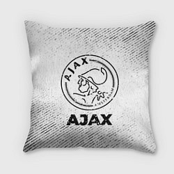 Подушка квадратная Ajax с потертостями на светлом фоне, цвет: 3D-принт