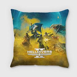 Подушка квадратная Helldivers 2: Confrontation, цвет: 3D-принт