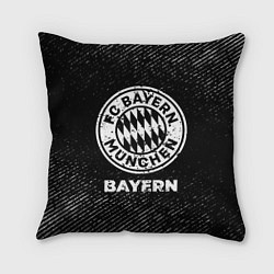 Подушка квадратная Bayern с потертостями на темном фоне, цвет: 3D-принт