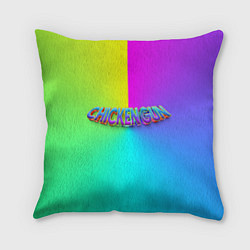 Подушка квадратная Палитра чикен ган, цвет: 3D-принт