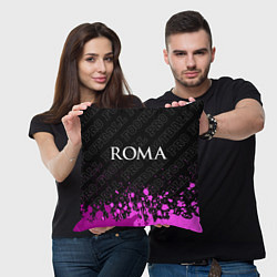 Подушка квадратная Roma pro football посередине, цвет: 3D-принт — фото 2