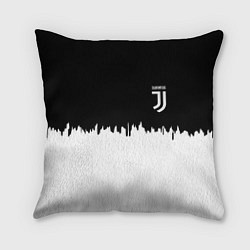 Подушка квадратная Juventus белый огонь текстура, цвет: 3D-принт