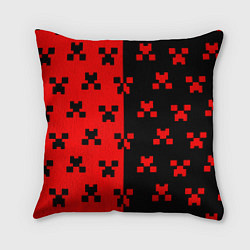 Подушка квадратная Minecraft creeper logo, цвет: 3D-принт