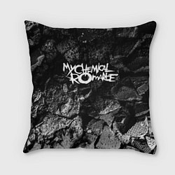Подушка квадратная My Chemical Romance black graphite, цвет: 3D-принт