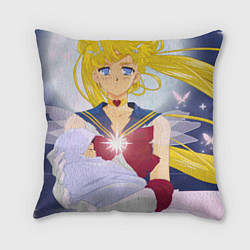 Подушка квадратная Sailor Moon Усаги Цукино и младенец, цвет: 3D-принт