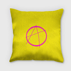 Подушка квадратная Символ Анархиста, цвет: 3D-принт