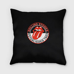 Подушка квадратная Rolling Stones Established 1962 group, цвет: 3D-принт