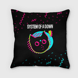 Подушка квадратная System of a Down - rock star cat, цвет: 3D-принт