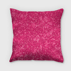 Подушка квадратная Яркий розовый абстракция, цвет: 3D-принт