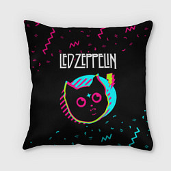 Подушка квадратная Led Zeppelin - rock star cat, цвет: 3D-принт