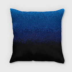 Подушка квадратная Градиент сине-чёрный текстурный, цвет: 3D-принт