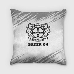 Подушка квадратная Bayer 04 sport на светлом фоне, цвет: 3D-принт