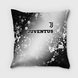Подушка квадратная Juventus sport на светлом фоне посередине, цвет: 3D-принт