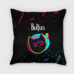 Подушка квадратная The Beatles - rock star cat, цвет: 3D-принт