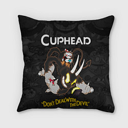 Подушка квадратная Cuphead - devil play game, цвет: 3D-принт