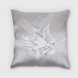 Подушка квадратная Белое разбитое стекло, цвет: 3D-принт