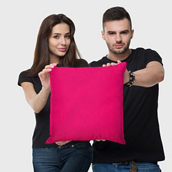 Подушка квадратная Фуксия мягкий градиент, цвет: 3D-принт — фото 2