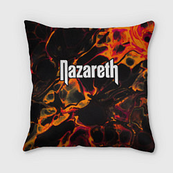 Подушка квадратная Nazareth red lava, цвет: 3D-принт