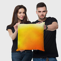 Подушка квадратная Яркий оранж, цвет: 3D-принт — фото 2