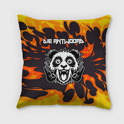 Подушка квадратная Die Antwoord рок панда и огонь, цвет: 3D-принт