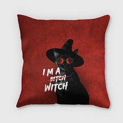 Подушка квадратная I am witch, цвет: 3D-принт