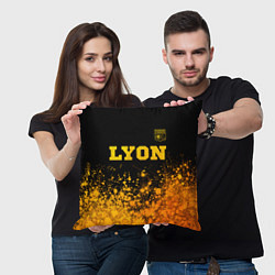 Подушка квадратная Lyon - gold gradient посередине, цвет: 3D-принт — фото 2